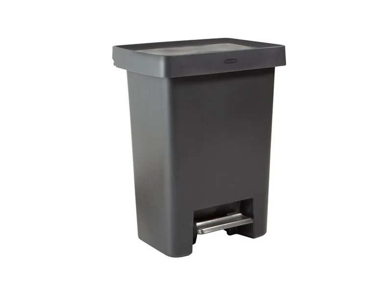 CUBO BASURA RUBBERMAID RESINA PEDAL 72 L. GRIS OSCURO