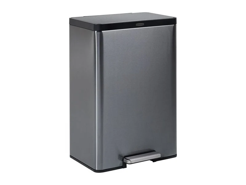 CUBO BASURA RUBBERMAID METALICO PEDAL 45 L. GRIS OSCURO