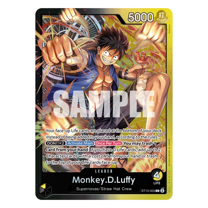 MONKEY D. LUFFY (ST13 003) LIDER - THE THREE BROTHERS - ENGLISH