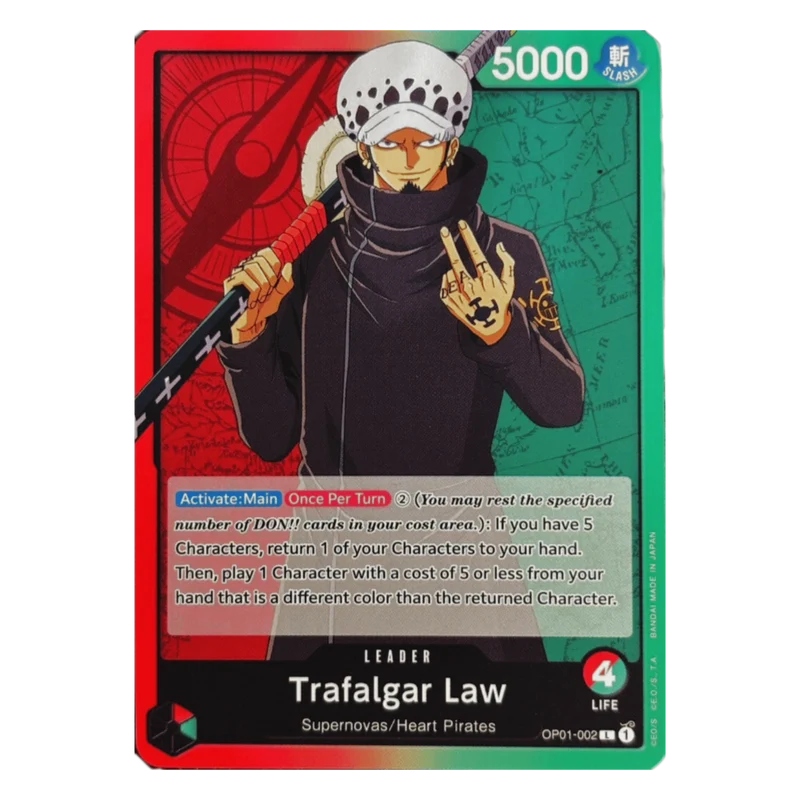 TRAFALGAR LAW (OP01 002) PRE-ERRATA LEADER - ROMANCE DAWN - ENGLISH