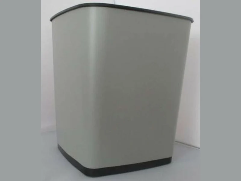 PAPELERA PLÁSTICO FORRO PIEL SINTÉTICA CUADRADA