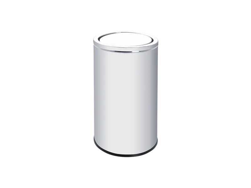 PAPELERA CILÍNDRICA INOX BASCULANTE 40L