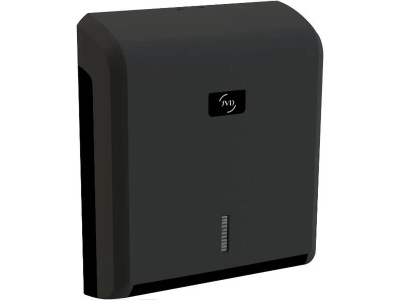 DISPENSADOR DE PAPEL EN ZIG-ZAG NEGRO JVD