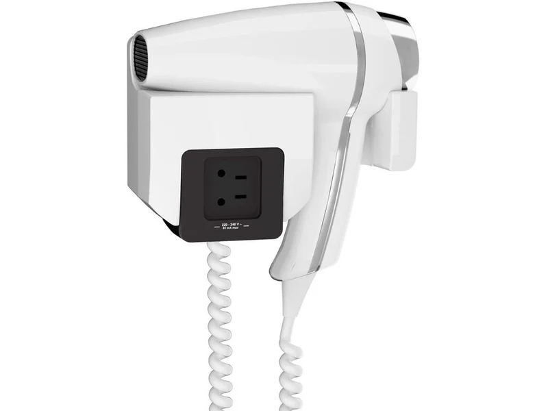 SECADOR DE PELO CLIPPER II BLANCO CON SOPORTE FRONTAL Y ENCHUFE