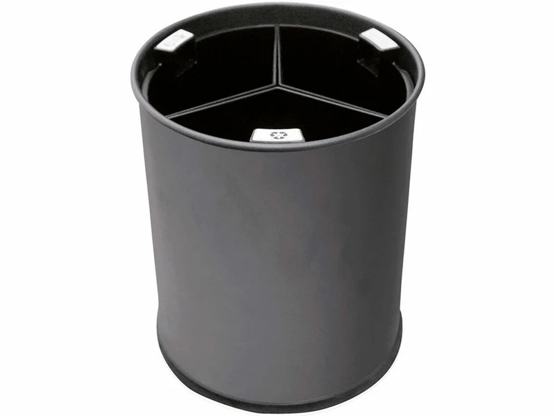 PAPELERA TRISELECTIVA JVD NEGRA 13L