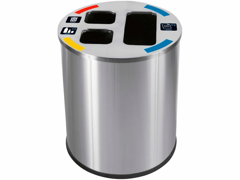 CONTENEDOR TRISELECTIVO JVD 40L INOX SATINADO