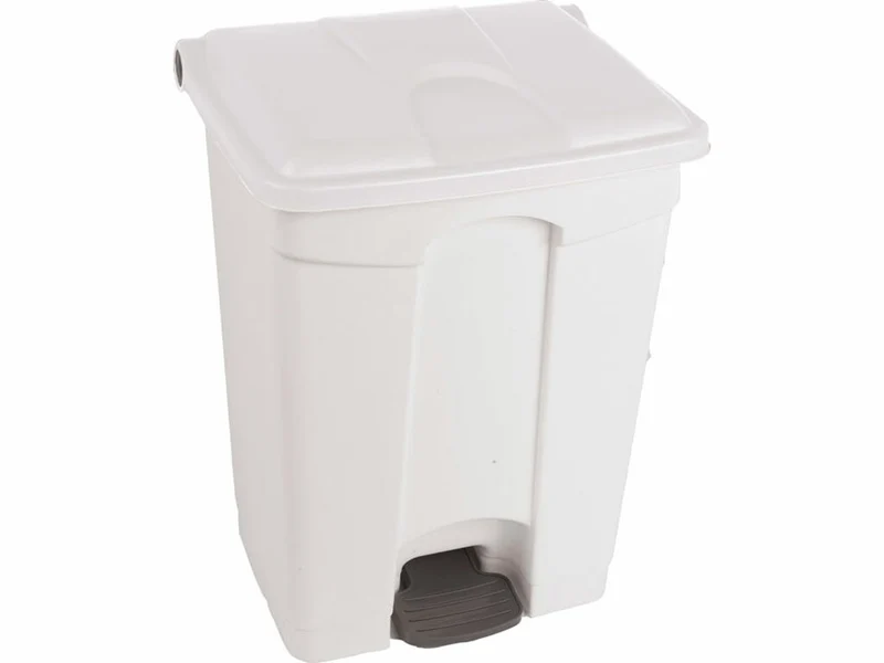 CONTENEDOR A PEDAL JVD 70 L TAPA BLANCA