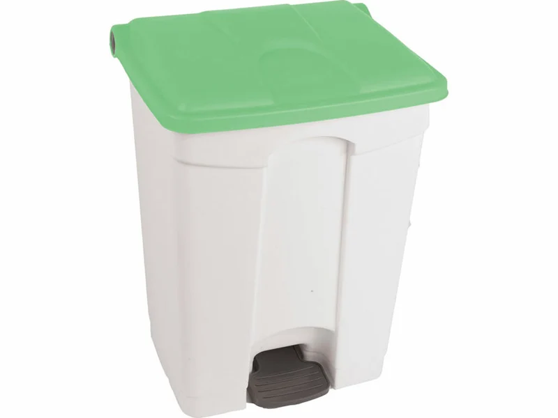 CONTENEDOR A PEDAL JVD 70 L TAPA VERDE