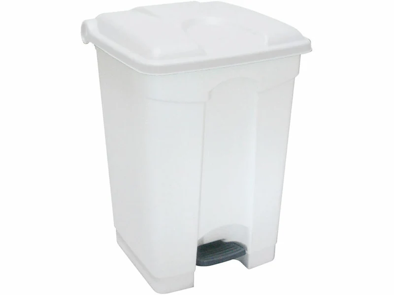 CONTENEDOR A PEDAL JVD 45 L TAPA BLANCA