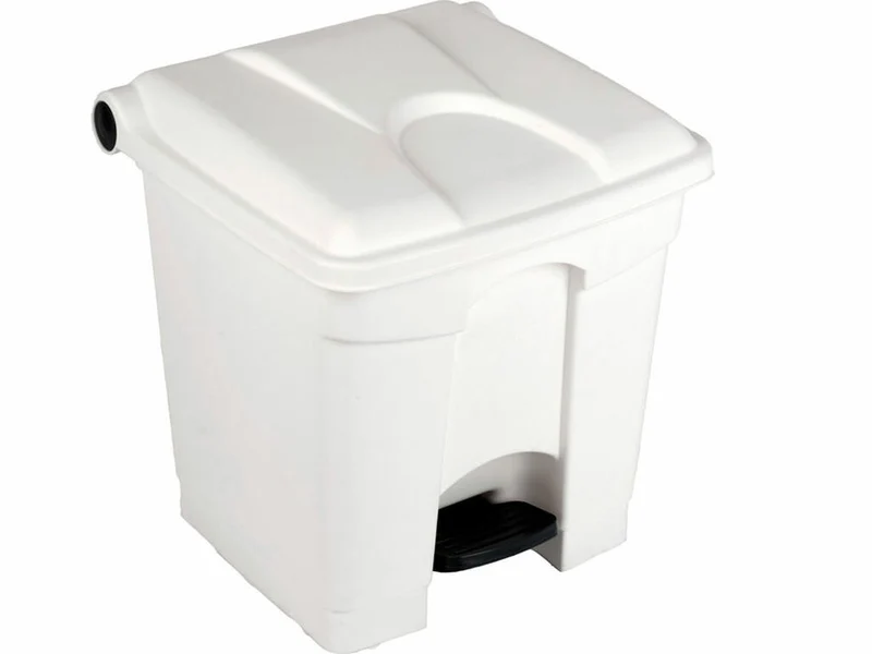 CONTENEDOR A PEDAL JVD 30 L TAPA BLANCA