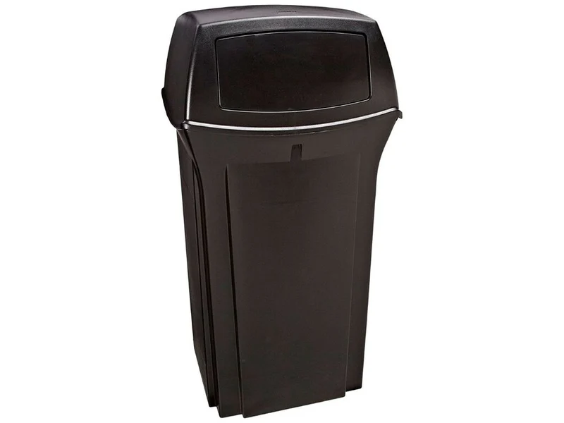 CONTENEDOR RUBBERMAID RANGER TAPA DOS ABERTURAS NEGRO