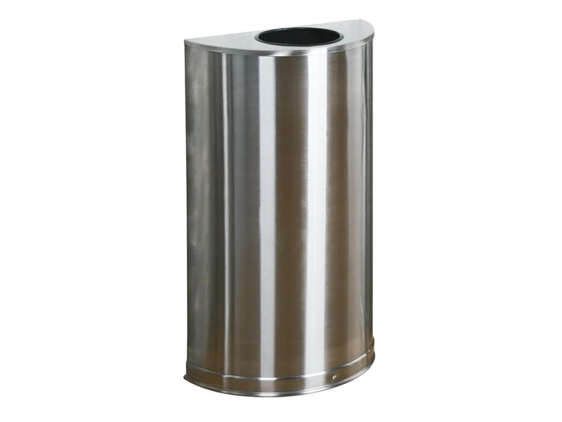 PAPELERA RUBBERMAID LINEA DESIGNER SEMICIRCULAR TAPA ABIERTA