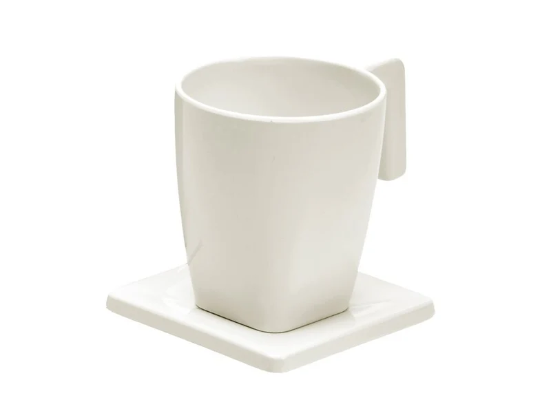 BANDEJA JVD MAESTRO TAZA PLATO MARFIL