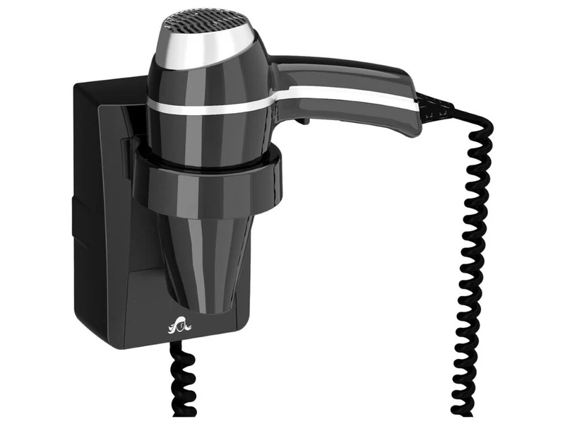 SECADOR DE PELO CLIPPER II NEGRO CON SOPORTE
