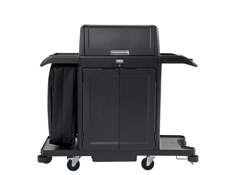 CARRO DE CAMARERA RUBBERMAID ALTA SEGURIDAD CON PUERTAS Y TAPA