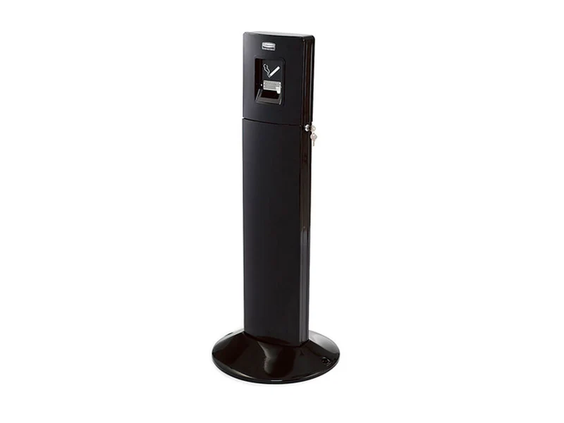 CENICERO VERTICAL RUBBERMAID METROPOLITAN NEGRO