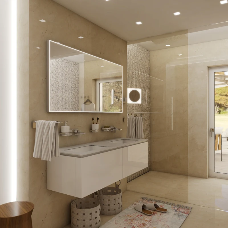 LED zrcadlo 1400x700 s dotykovým senzorem
