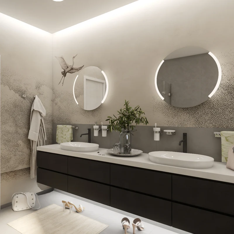 LED zrcadlo 600x600 s dotykovým senzorem