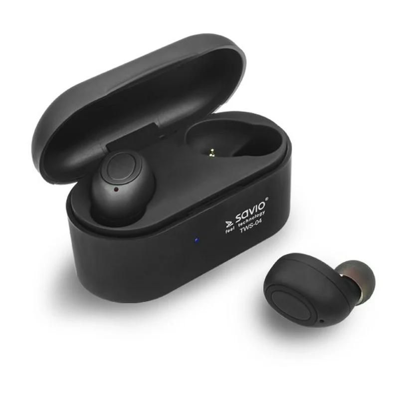 Auriculares Bluetooth Intrauditivos Savio TWS-04 Negro Grafito
