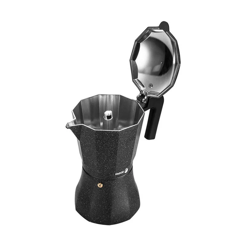 Cafetera Italiana Fagor Tiramisu Negra Aluminio 12 Tazas