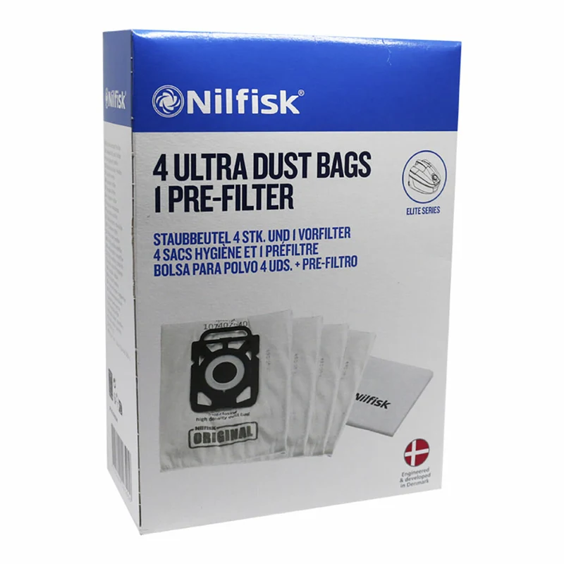 Bolsa de Recambio para Aspirador Sil.ex Nilfisk (4 Uds)