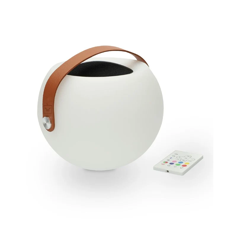 Altavoz Bluetooth con luz LED KSIX Bubble Blanco 5 W Portátil