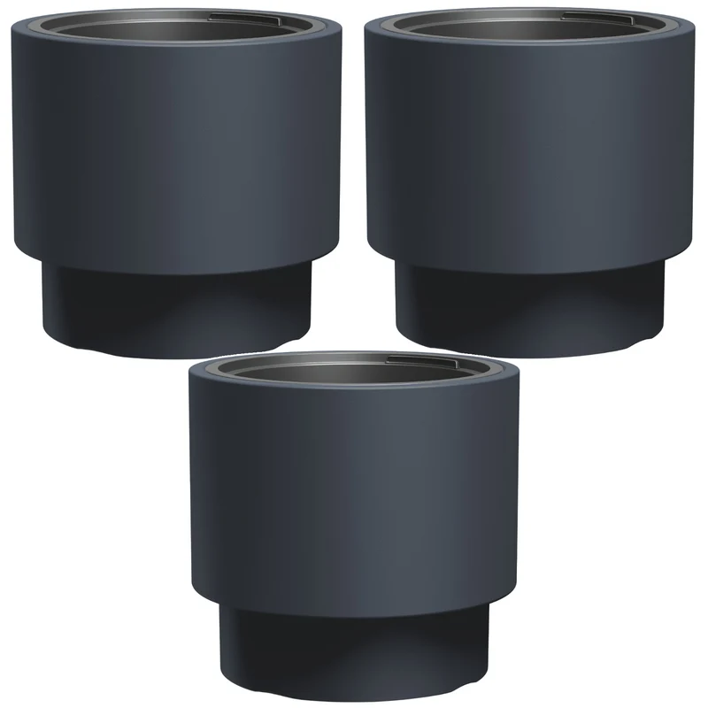 Maceta HEOS resistente a heladas, antracita, capacidad 40L, con inserto de 20L, DBHEN400-S433, 3 piezas