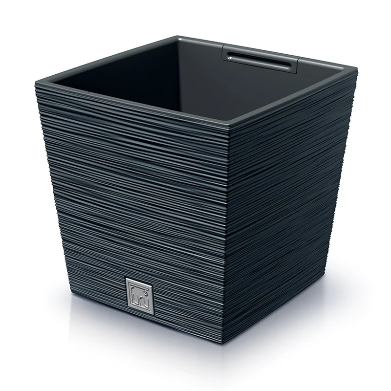 Prosperplast Furu Maceta cuadrada baja con inserto DFS300-S433 - color antracita