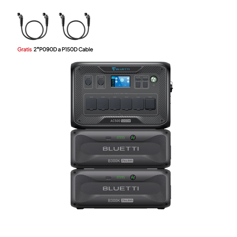 BLUETTI AC500 +2*B300K Batería doméstica | 3.000 W 5529,6 Wh