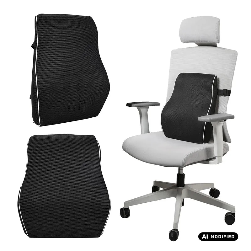 Almohadilla lumbar de espuma viscoelástica Promedix, 44 x 37 x 12 cm, densidad de la espuma: 50D, PR-214