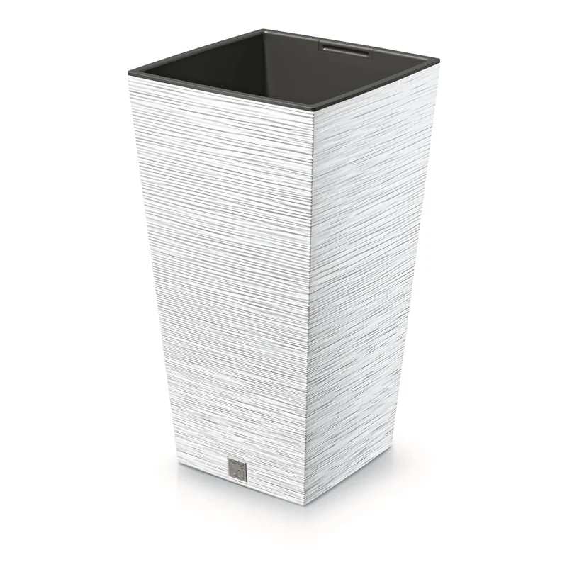 Prosperplast Furu Maceta cuadrada con inserto DFSH200-S449 - blanco