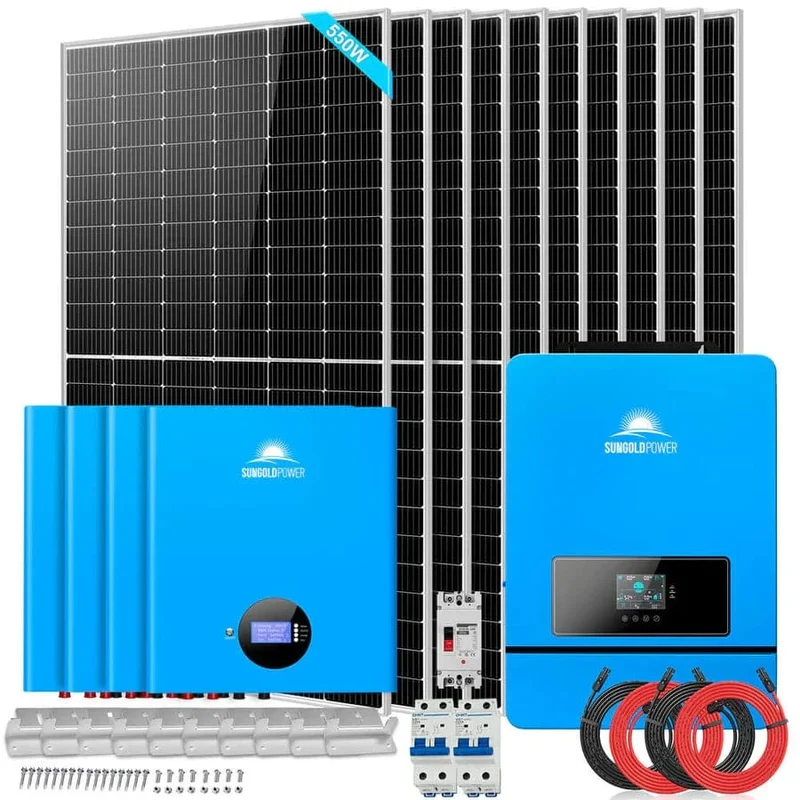 SunGoldPower SGM-10K20 | 10KW Off Grid Solar Kit | 48VDC | 120V/240V