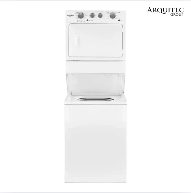 Torre lavadora secadora a gas 20 kg -7MWGT4027HW- Whirlpool