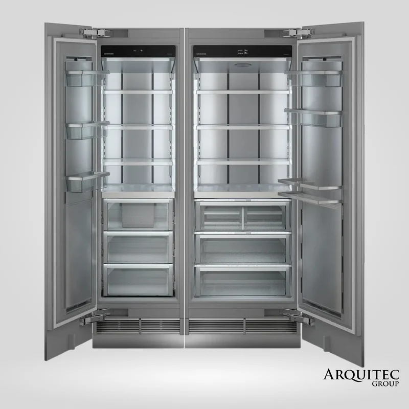 Combo 1: Congelador panelable 24"/60 cm + Refrigerador panelable 24"/76 cm | Libre integración - MRB3000 + MF2451 - Monolith