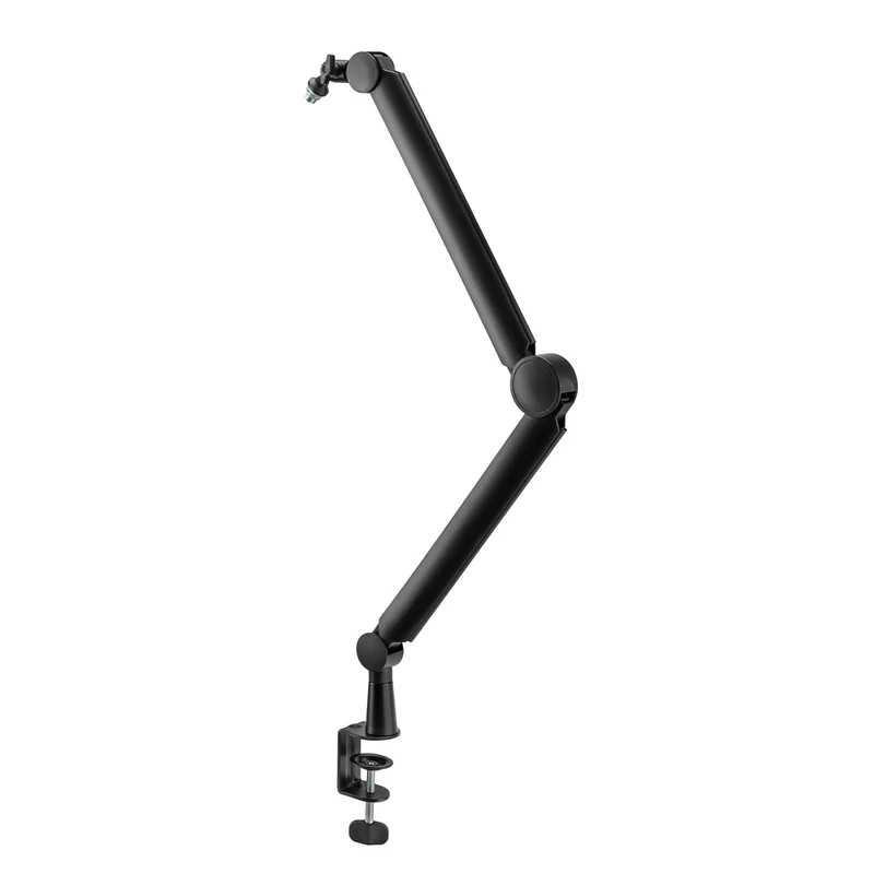 NanoRS RS421 Soporte de Micrófono Montaje en Mesa de 3/8" y 5/8" | Altura Regulable hasta 84,7 cm | Giratorio 360° | Gestión de Cables Integrada | Conducto para Cables | Carga máx. 1 kg