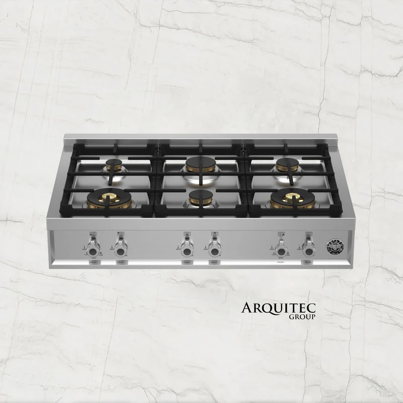 Cubierta gas RangeTop Acero inoxidable | 36" 90cm - PROF366RTBXT - BERTAZZONI
