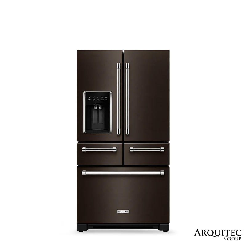 Refrigerador 36" / 91 cm | Multi-Door - 25.8 Cu. Ft. - Black Stainless - KRMF706EBS - KitchenAid