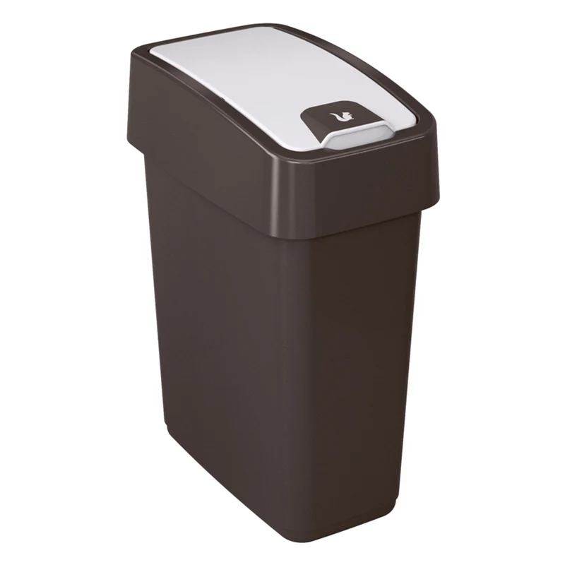 Papelera con tapa a presión 10l Keeeper Magne - color grafito