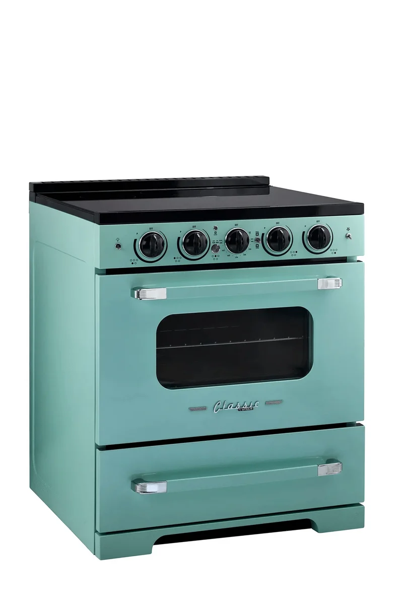 Unique UNQ-30CR IC T | 30" Classic Retro Induction Range Ocean Mist Turquoise
