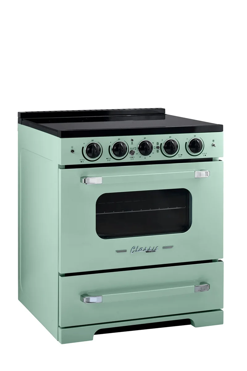 Unique UNQ-30CR IC LG | 30" Classic Retro Induction Range Summer Mint Green