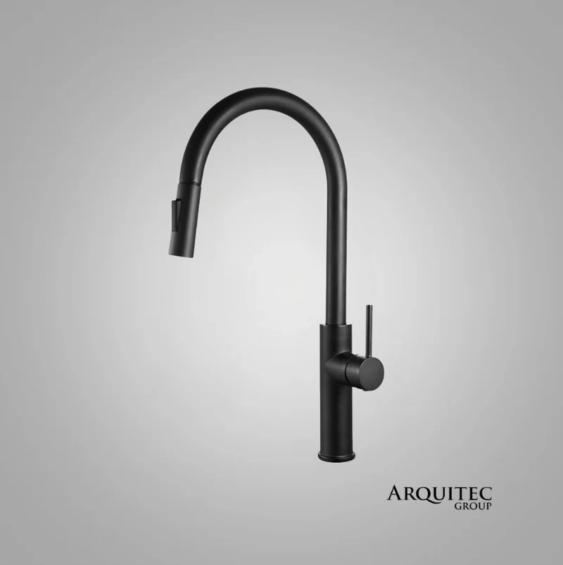 Grifería Extensible Hada Negro Mate -FC05- Cohelum