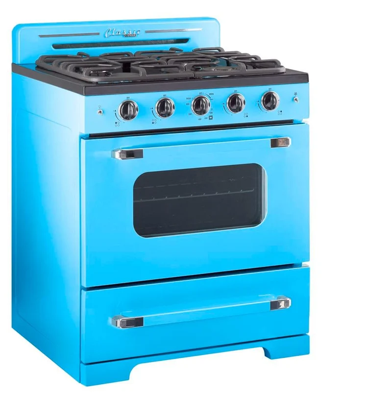 Unique Classic Retro 30" Gas Range - Robin Egg Blue (UGP-30CR-RB)