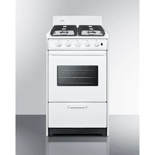 Summit WTM1107ISW | 20" Wide Gas Range, Sealed Burners