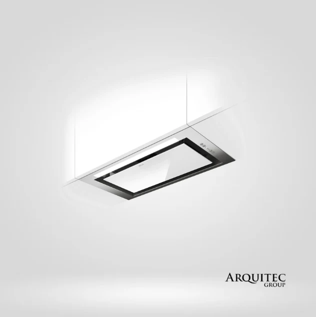 Campana de mueble | Hidden 2.0 Acero inoxidable + Cristal blanco (60 Cm) -PRF0097676A- Elica