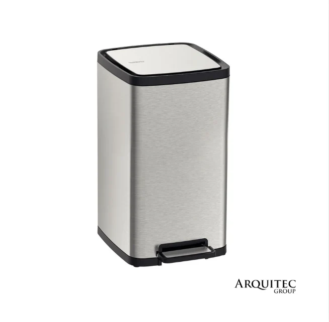 Basurero en Acero Inoxidable con Pedal Tramontina Octos 15 litros