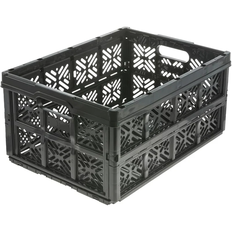 Keeeper Ida Cesto Plegable, 32L, Negro, Duradero y fácil de limpiar