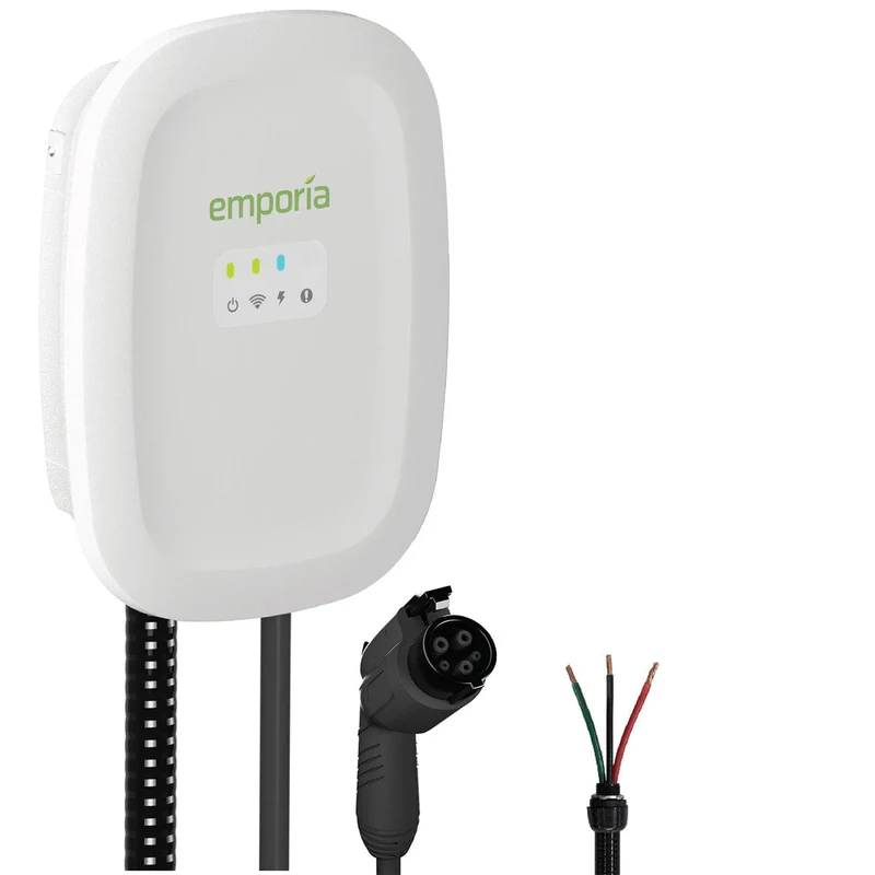 Emporia EV Charger | White | Hardwire | J1772
