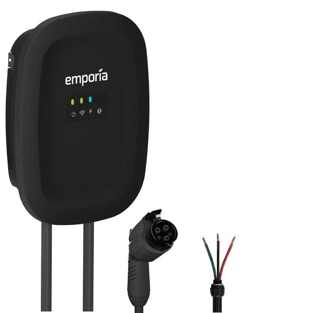Emporia EV Charger | Black | Hardwire | J1772