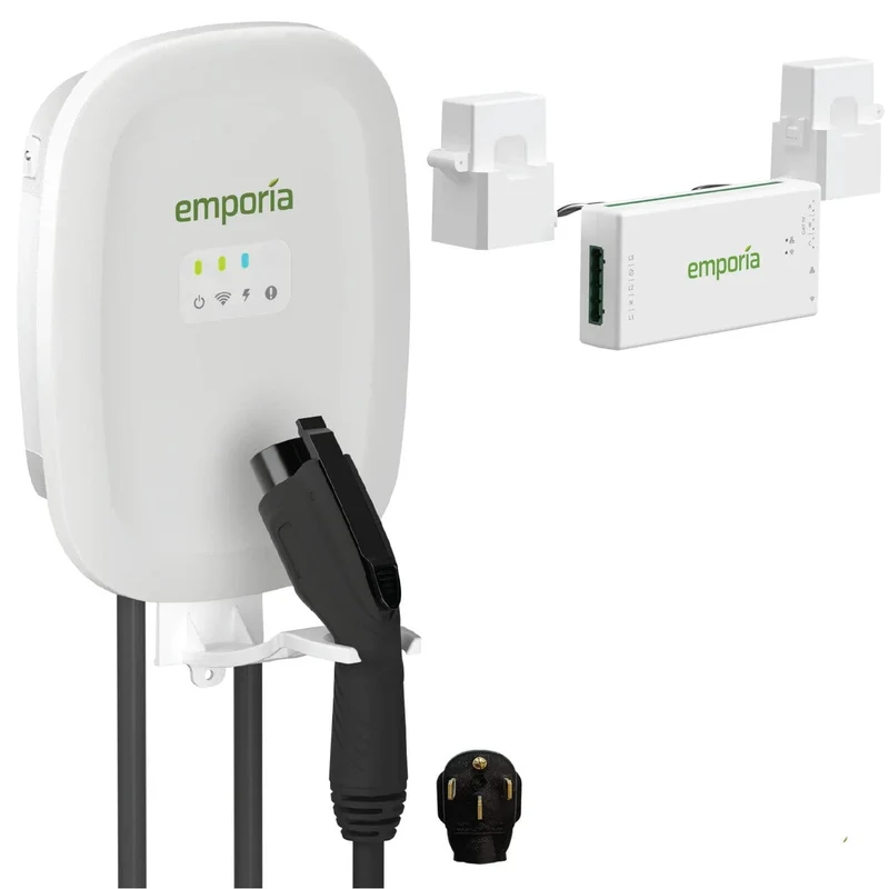 Emporia EV Charger with PowerSmart Load Management | White | NEMA 14-50 | J1772