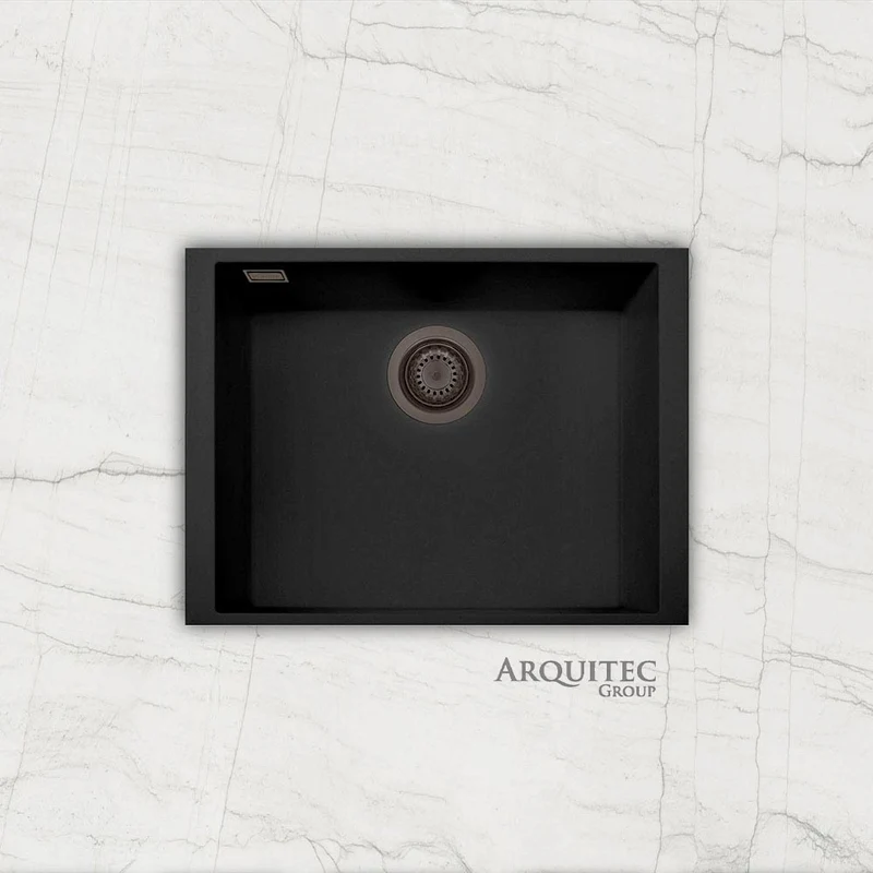 Poceta Co-granite NEGRO 60 cm AQUILES - PS6040GB - Cohelum